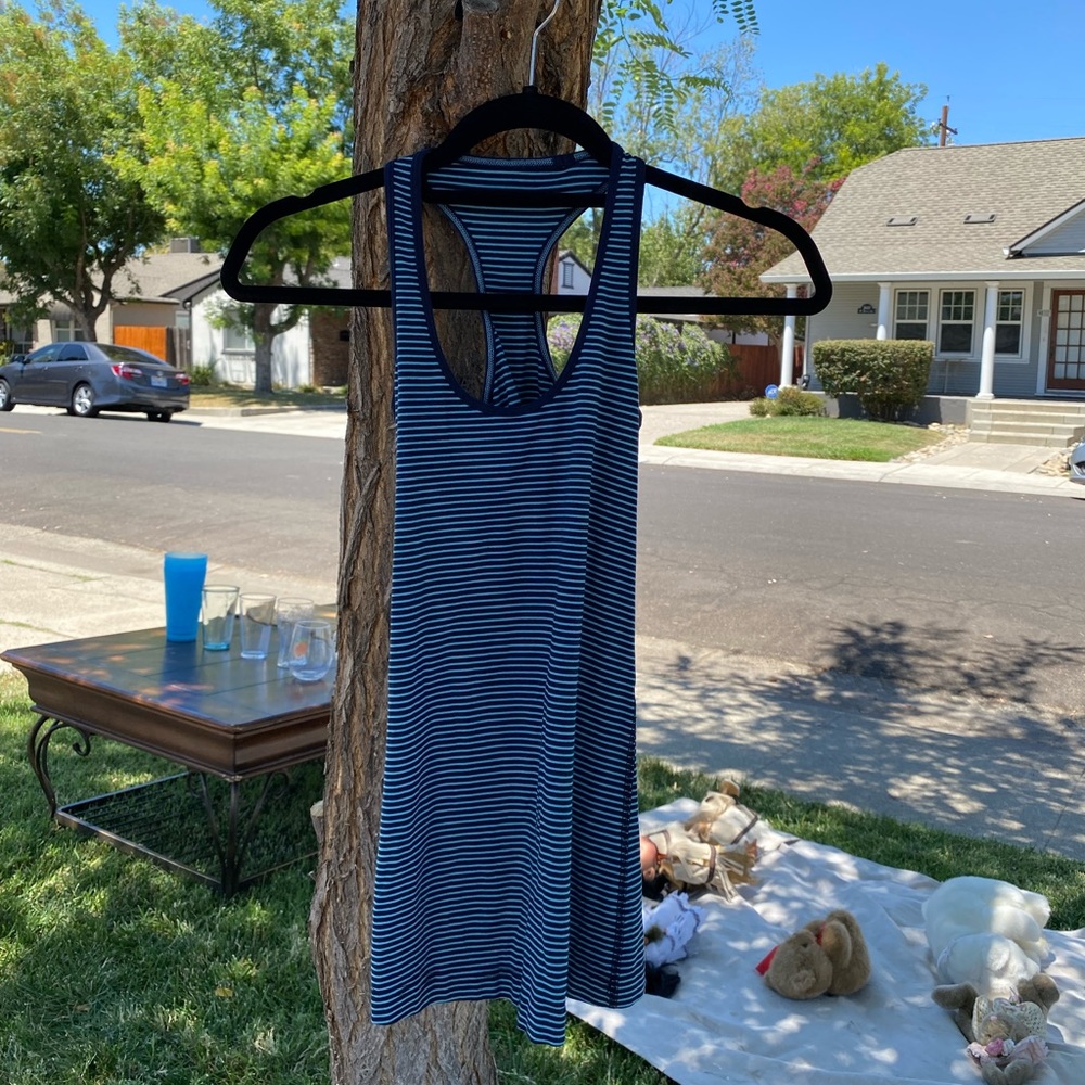 Striped Blue Lululemon Tank